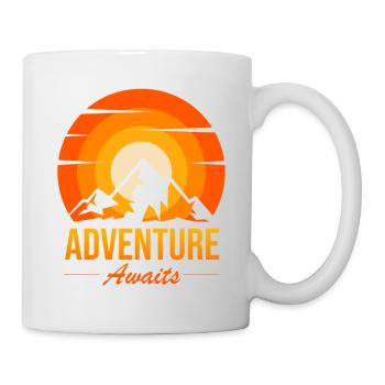 Adventure Awaits Peak Sunset - Mug - white - Right