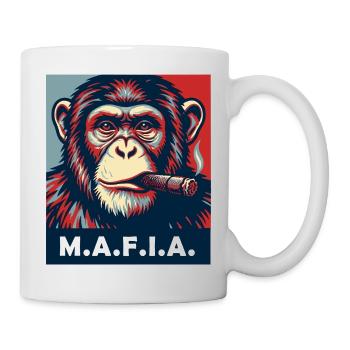 Pop Art Chimp with Cigar - Mug - white - Right