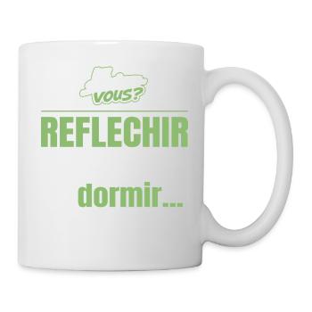 Le saviez-vous ? Réfléchir fatigue plus que dormir - Mug blanc - blanc - Droite