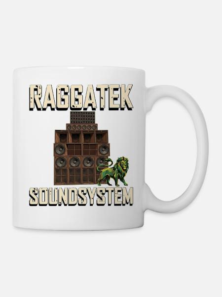 Raggatek Lion Soundsystem Jamaika - Tasse - Weiß