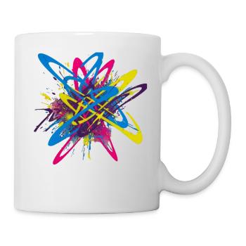 Graffiti Farbexplosion für Street Art Fans - Tasse - Weiß - Rechts