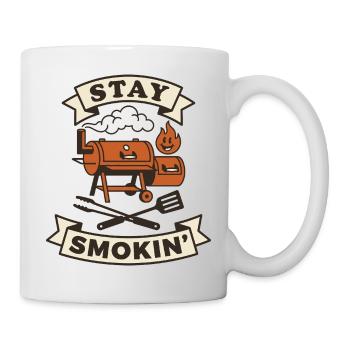 Smoker barbecue meat keeps smoking - Mug - white - Right