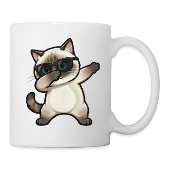Dabbing Siamese Cat - Mug - white - Right