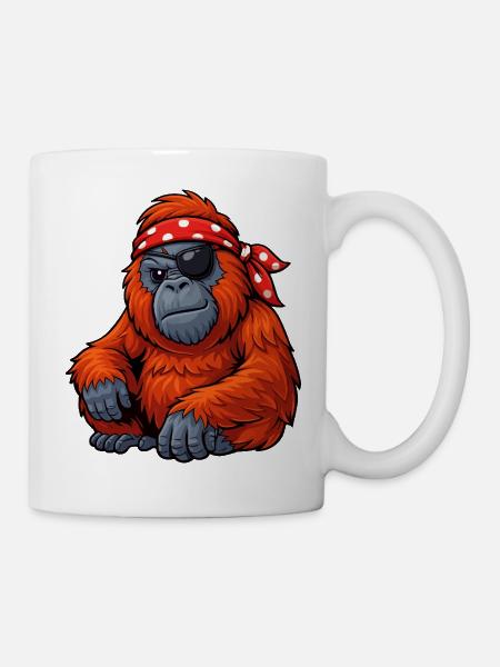 orang-utan-pirat - Tasse - Weiß