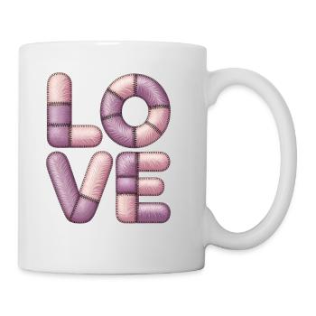 Süßes Patchwork Love für Mädchen & Teens - Tasse - Weiß - Rechts