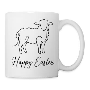 Happy Easter, Cute Lamb Spring Shirt, Hoodie, Cap - Tasse - Weiß - Rechts