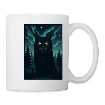 Nordlichtkater im Wald - Tasse - Weiß - Rechts
