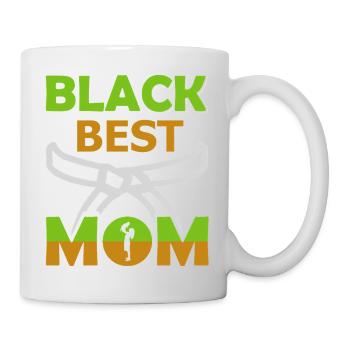 Black Best Mom Shirt Proud Mother Gift - Mug - white - Right