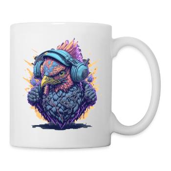 DJ avec un casque - Mug blanc - blanc - Droite