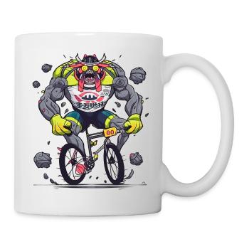 BMX Dämon Kraftkoloss - Tasse - Weiß - Rechts