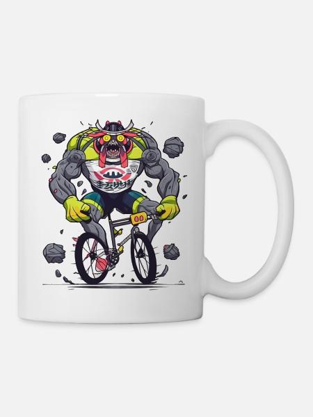 BMX Dämon Kraftkoloss - Tasse - Weiß