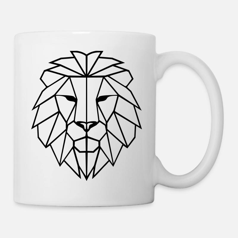 Lion Polygon - Mug - white