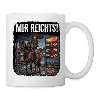 Sprit Preise Tanken Benzin - Tasse - Weiß - Rechts