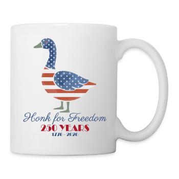 USA 250-jähriges Jubiläum Floral Patriotic - Tasse - Weiß - Rechts