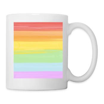 Pastel Rainbow Gradient LGBTQ Pride - Tasse - Weiß - Rechts