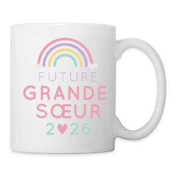 Future Grande Sœur 2026 – Annonce Grossesse - Mug blanc - blanc - Droite