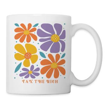 Subtiles Tax The Rich Boho Frauen Protest - Tasse - Weiß - Rechts