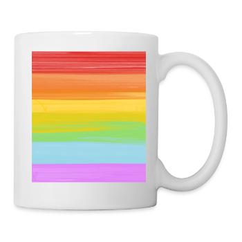 Aquarell Regenbogen – LGBTQ Pride - Tasse - Weiß - Rechts
