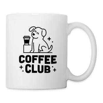 Coffee club funny dog retro vintage - Mug - white - Right