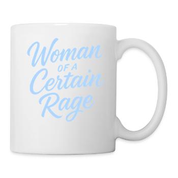 Femme d’une certaine rage disant le design bleu clair - Mug blanc - blanc - Droite