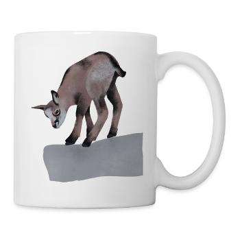 Chamois on the rock - Mug - white - Right