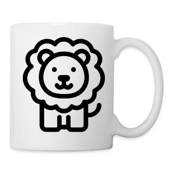 Löwe - Tasse - Weiß - Rechts