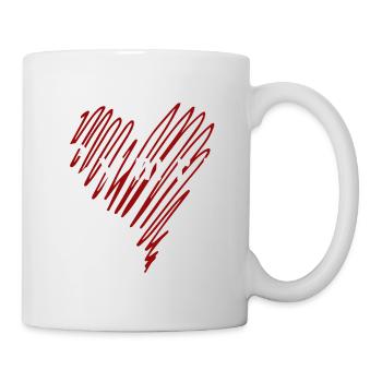 Ich liebe Wales, Herz Wales - Tasse - Weiß - Rechts