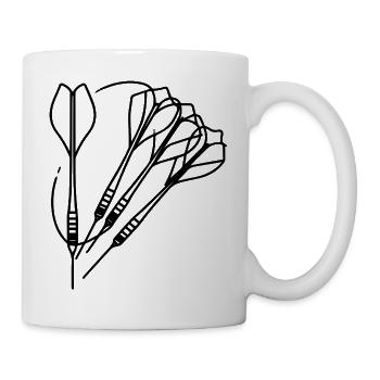 Dartpfeile - Tasse - Weiß - Rechts