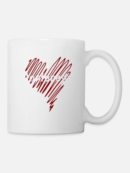 Ich liebe Montenegro, Herz Montenegro - Tasse - Weiß
