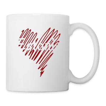 J’aime l’Estonie, c’est l’Estonie au cœur - Mug blanc - blanc - Droite