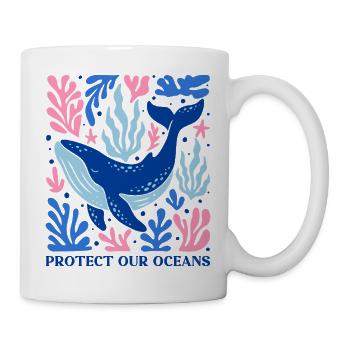 Sauver les océans Bohèmes Protéger nos océans Baleine - Mug blanc - blanc - Droite