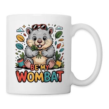 Süßer Wombat Love - Tasse - Weiß - Rechts
