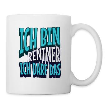 Rentner darf das - Tasse - Weiß - Rechts