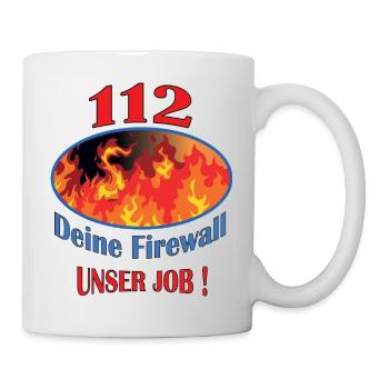 112 Deine Firewall Unser Job - Tasse - Weiß - Rechts