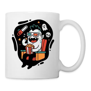Kinomonster Popcorn Spaß - Tasse - Weiß - Rechts