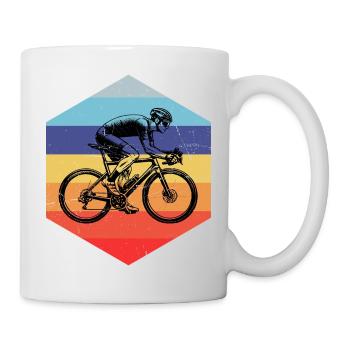 Idée cadeau pour un vélo de route avec vélo de route - Mug blanc - blanc - Droite