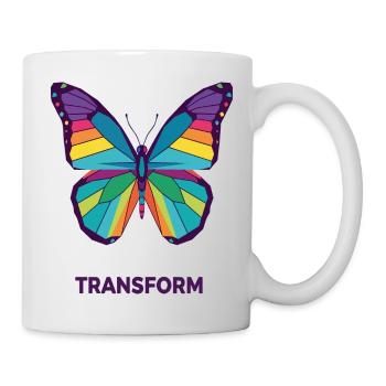 Rainbow Geometric Butterfly - Mug - white - Right