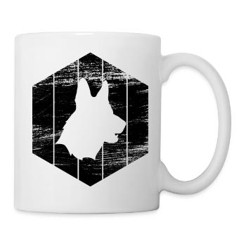 Deutscher Schäferhund Skizze - Tasse - Weiß - Rechts
