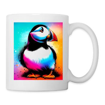 Papageitaucher - Tasse - Weiß - Rechts