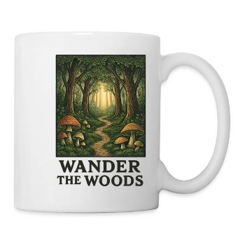 Forest path of hikers - Mug - white - Right
