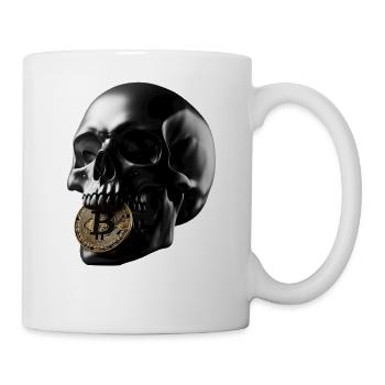 Bitcoin Skull Design for Crypto Coin Fans - Mug - white - Right