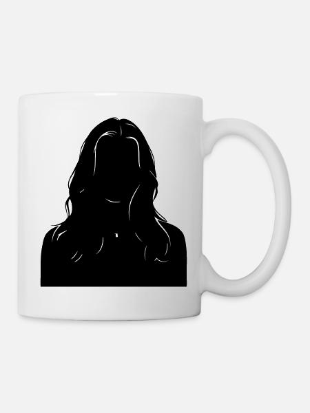 Sillouhette woman - Mug blanc - blanc