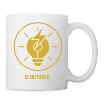 Minimalist Electrician Design Gold – Cadeau - Mug blanc - blanc - Droite