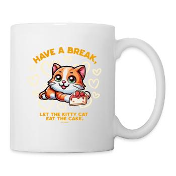 Cat loves cake - Mug - white - Right
