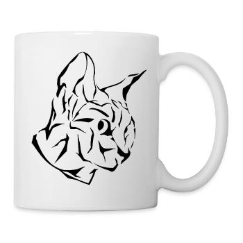 Sphinx Katzenkopf Tribal - Tasse - Weiß - Rechts