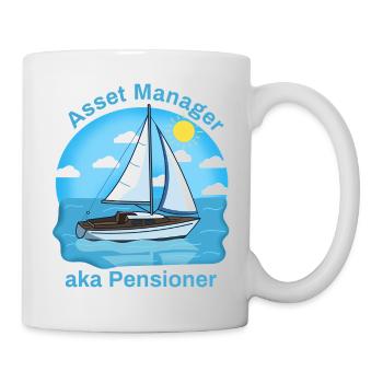 Retraité, alias gestionnaire d’actifs - Mug blanc - blanc - Droite