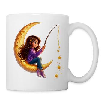 Mondfischerin Sterne - Tasse - Weiß - Rechts