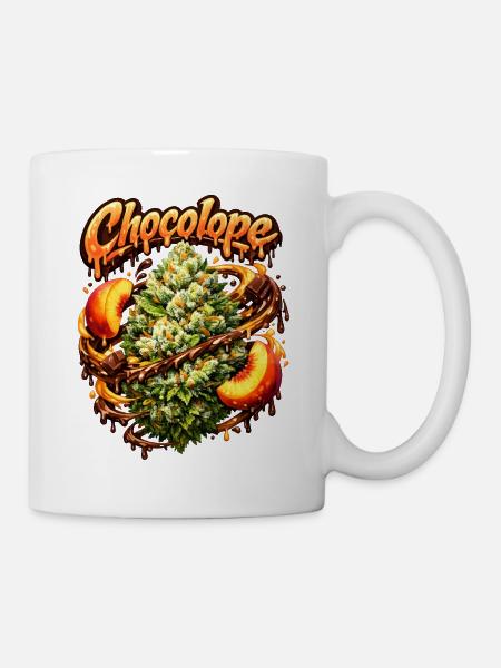 Chocolope Peach Graffiti-Kunstdruck - Tasse - Weiß