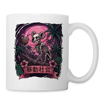 Skeleton Koala on Neon Moon in Jungle - Mug - white - Right