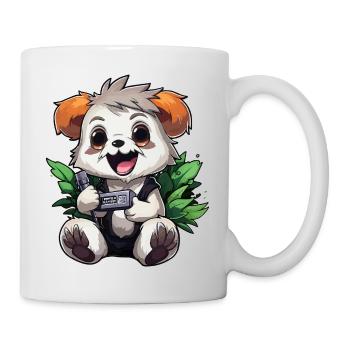Panda Gamer mit Controller - Tasse - Weiß - Rechts